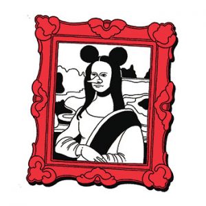 illustration of Mona Lisa with fake nose