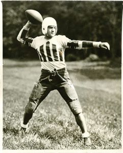 Vintage photo of Colgate football player in uniform