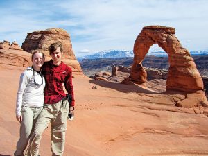 Alex and Karen Crawford-Alley in Arches National Park