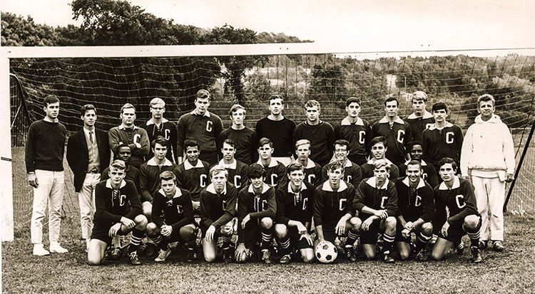sepia toned photo of 68 men's soccer team