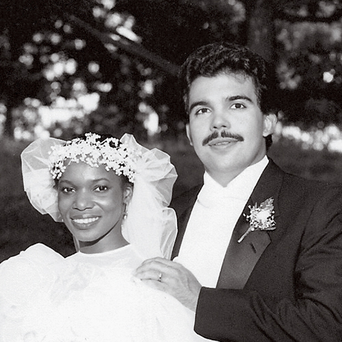 a photo of David and Yvette at their wedding