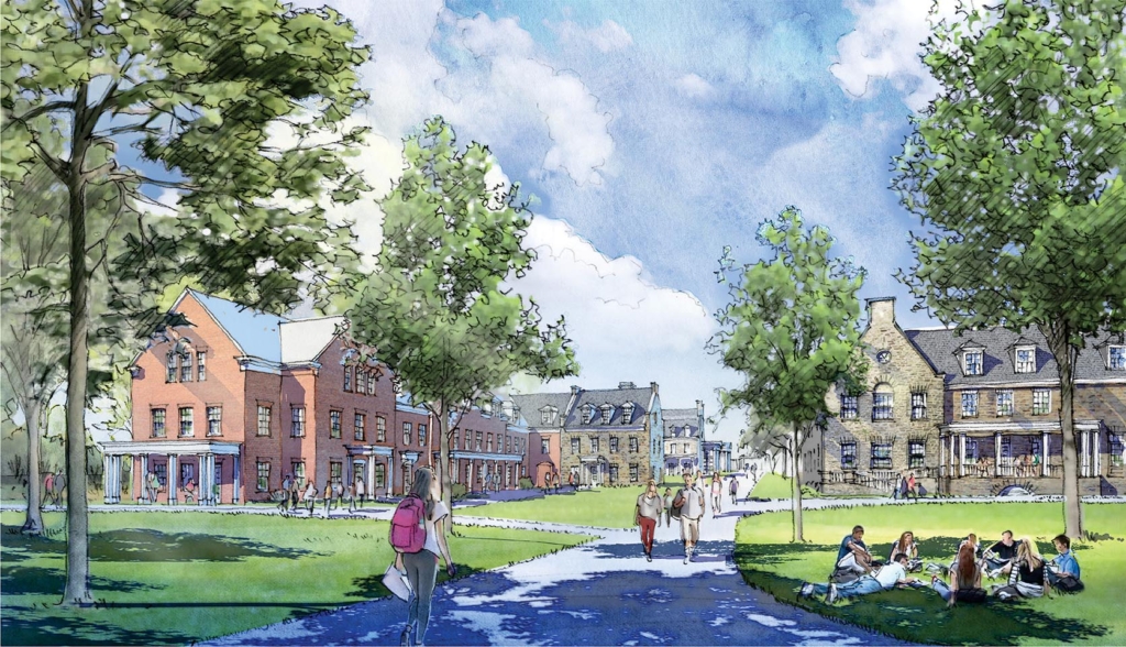 Rendering of proposed lower campus
