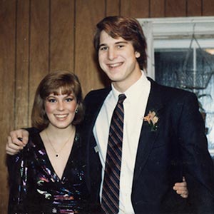 Jon Berenson ’85 and Carolyn VanMetre ’86 when they were students