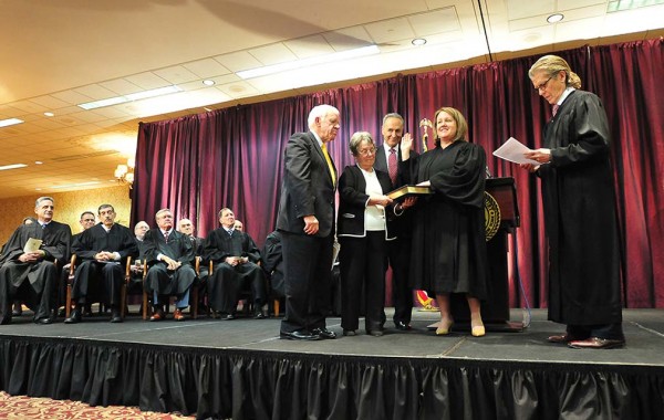 Judge Elizabeth Wolford is formally sworn in
