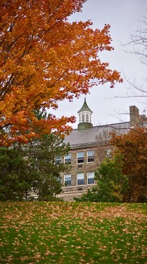 Lawrence Hall in fall colors.