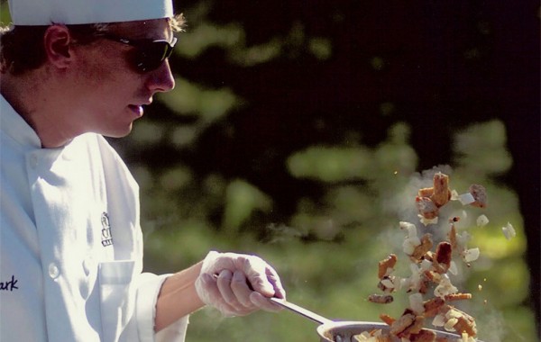 Chef Von Topel cooking at the Gardens of the World