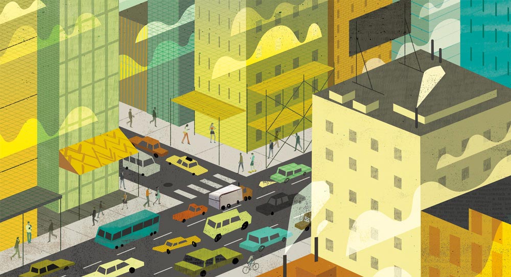 Cityscape illustration by Dante Terzigni