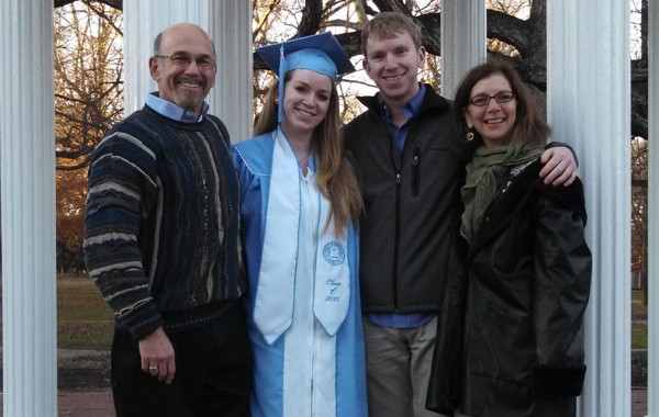 Lee Shulman Bierer and family at her daughter's graduation