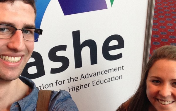 Steve Dickinson ’13 and Katie Williams ’15 at the AASHE conference