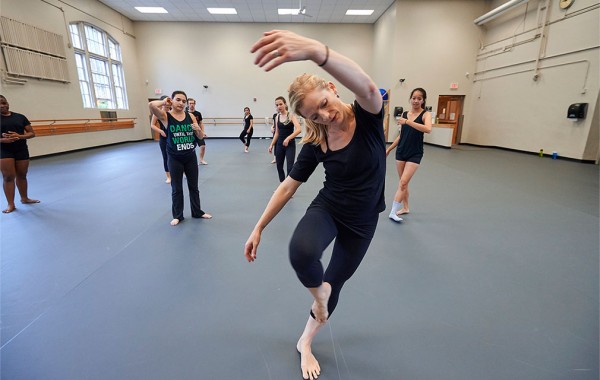 Professor Tanya Calamoneri teaching dance