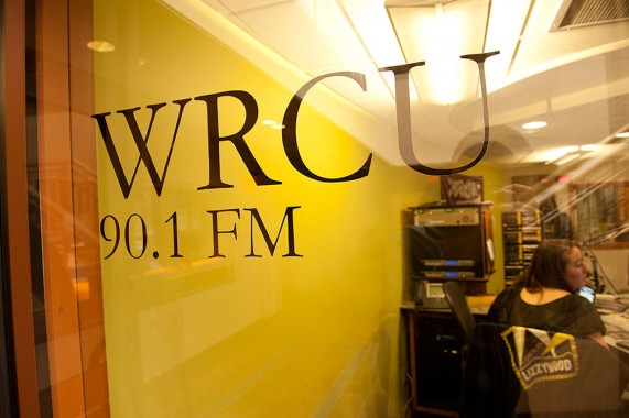 The WRCU studio in the Coop