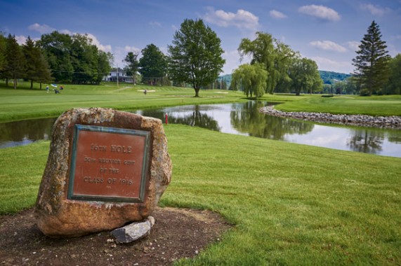 Marker at the 16th hole