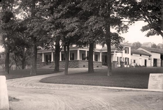 Archival photo of what is now the Seven Oaks clubhouse