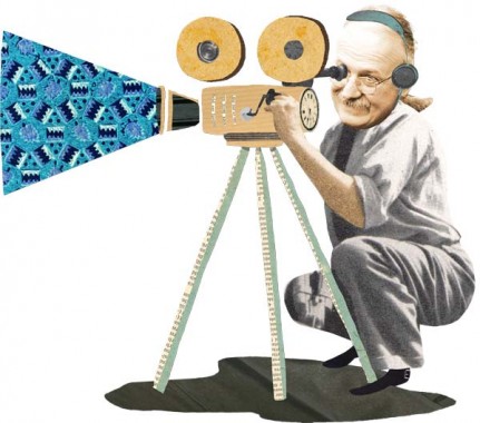 Illustration of John Knecht with a camera