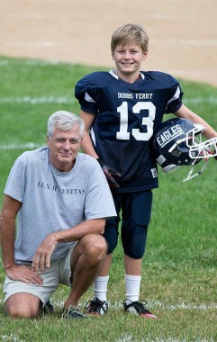 Bryan Miller '74 with his son.