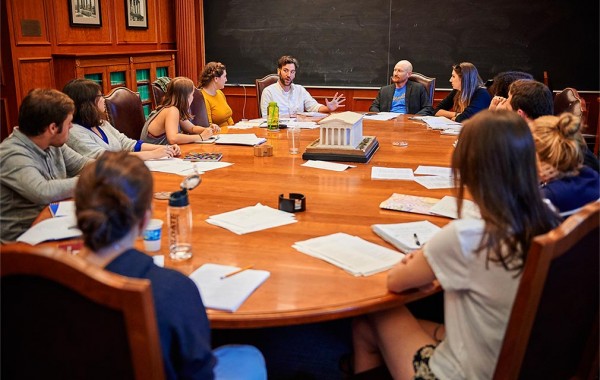 How I Met Your Mother star Josh Radnor speaks with Professor Greg Ames’s English class this fall