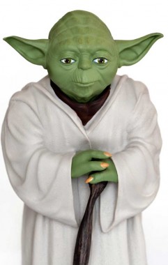 A portrayal of Star Wars character Yoda.