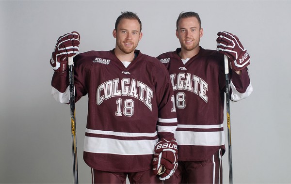 Tylor ’16 (left) and Tyson ’16 Spink in uniform