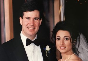 Chris Stephens ’81, P’20 and Cindy Miller ’89, P’20 at their wedding