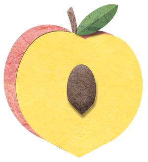 Illustrated peach