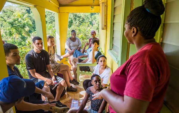 Colgate students take a tour of Moore Town, a maroon community village in the Portland Parish, Feb. 26, 2017 in Jamaica.