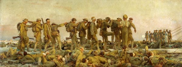 Gassed, John Singer Sargent, oil painting, 7’ 7” x 20’ 1”, 1919