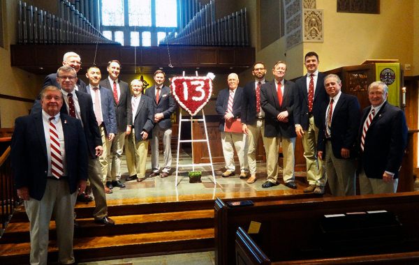 Colgate Thirteen alumni from six different eras gathered June 10 to honor one of their group’s founders, Bill MacIntosh ’44, who passed away on May 17.