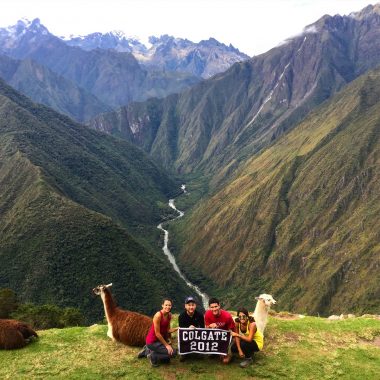 Victoria Wilson, Jordan Sheiner, Michael Castor, and Nicole Barbuto on Peru's Inca Trail
