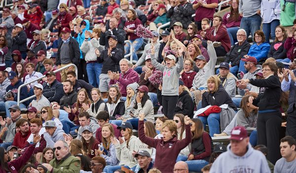 Fans at Colgate Homecoming football game