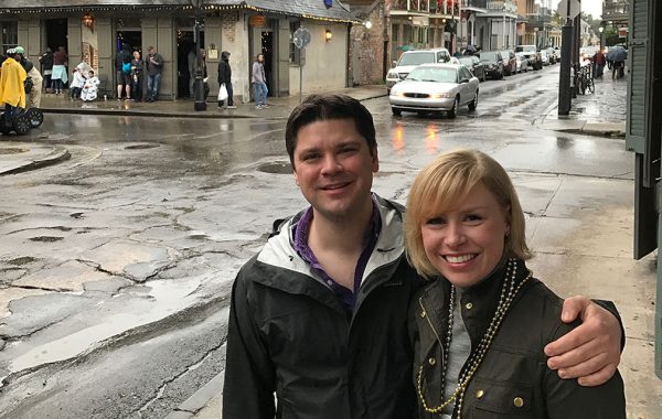 Brittany Emens '04 and Hunter Strupp '05 in New Orleans