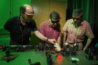 Creating physical proof. Professor Galvez’s photon quantum mechanics lab is transforming physics education.  