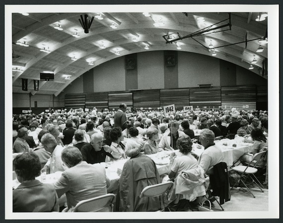 Gathering for dinner in 1982