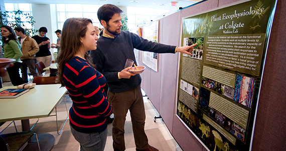 Colgate faculty members work closely with students on many different research projects. 