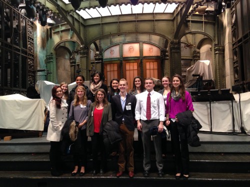 Colgate students visit the set of Saturday Night Live as part of a recent immersion trip to NYC.