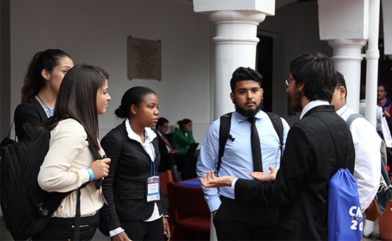 Colgate students are in Bogata, Columbia at a spanish debate comeptition