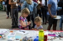 Young girls doing crafts