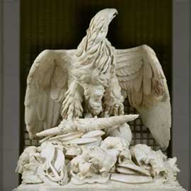 The ancient Roman funerary eagle that is behind many of our national eagle symbols
