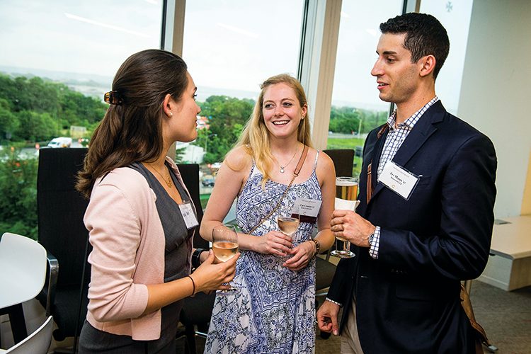 Students and alumni chat at CPN event