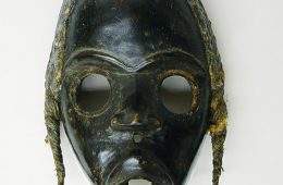 Black wooden mask