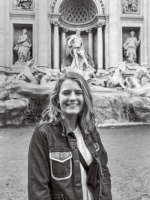 Hannah Tubbergen in Rome during the Wales Study Group in spring 2019 