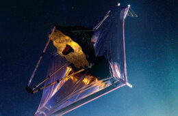 James Webb Space Telescope Artist Conception. Telescope floating in space.