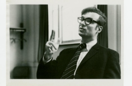 Black and white photo of Professor of History Emeritus James Berg
