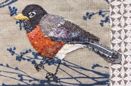 Textile bird art
