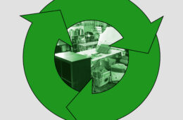 Illustration of a recycling symbol
