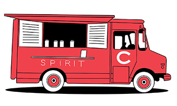Illustration of the 13 Machine - a food truck.