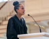 D'Jonita Cottrell '19 speaks at the 2019 Baccalaurate Service
