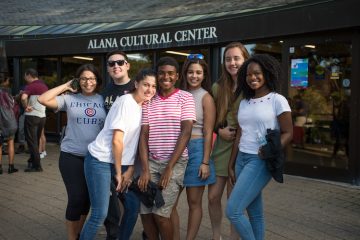 Student group poses at ALANAPalooza, the annual ALANA Cultural Center kickoff event