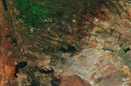 View of Nairobi, Kenya, from the European Space Agency’s Copernicus Sentinel-2 mission