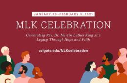 MLK Celebration Illustration with colgate.edu/MLKCelebration URL