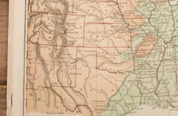 Historic map with what is now Oklahoma labelled as "Indian Territory"